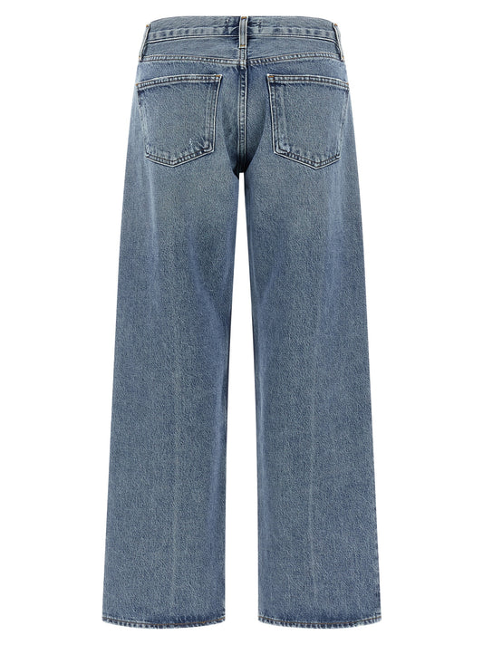 Agolde Blue Cotton Straight-Leg Jeans