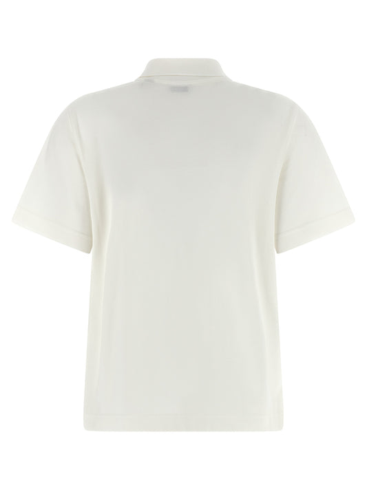 Burberry White Cotton Polo Shirt