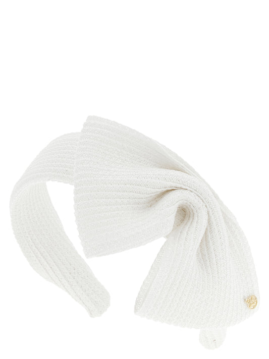 Maison Michel White Papier Headband