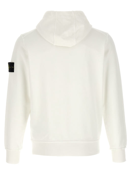 Stone Island White Cotton Sweatshirt