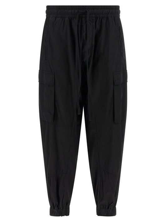 Thom Krom Black Organic Cotton Cargo Pants