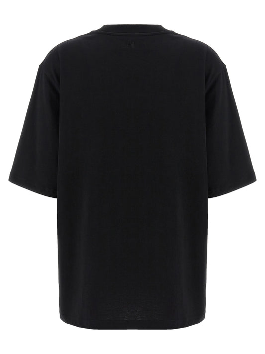 Ami Paris Black Cotton T-Shirt