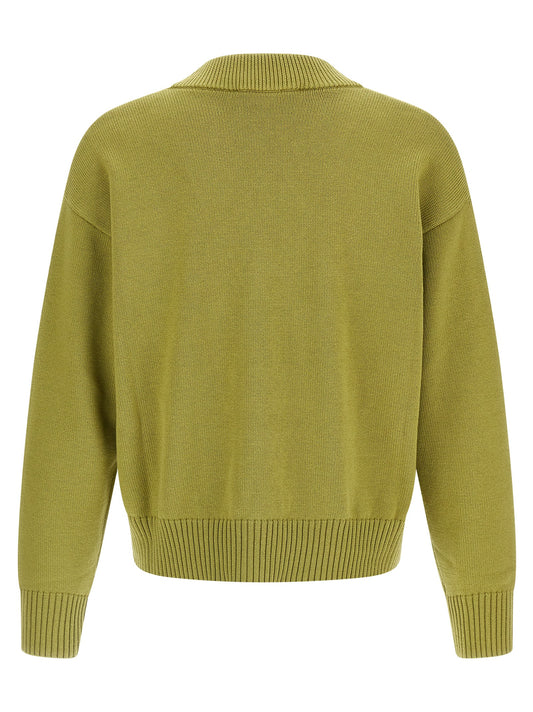 Ami Paris Bicolor Wool Cardigan