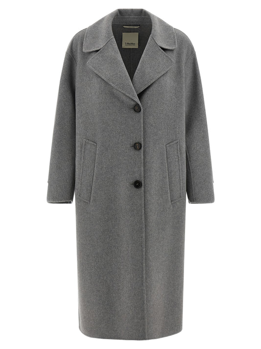 'S Max Mara Gray Virgin Wool Coat