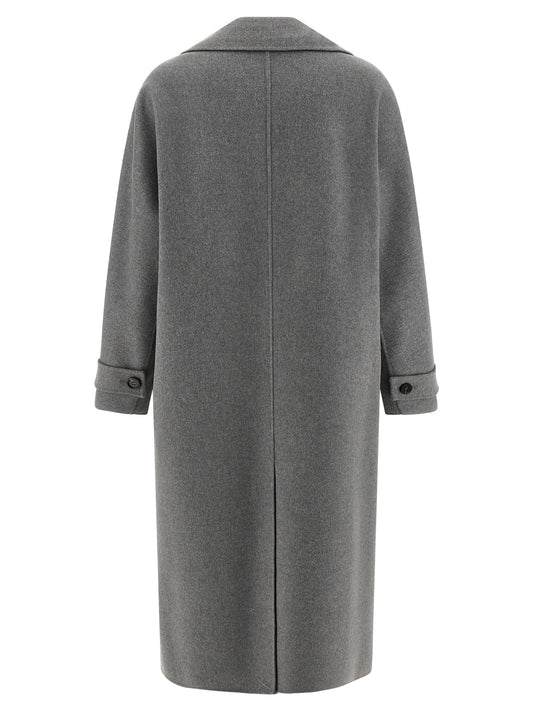 'S Max Mara Gray Virgin Wool Coat