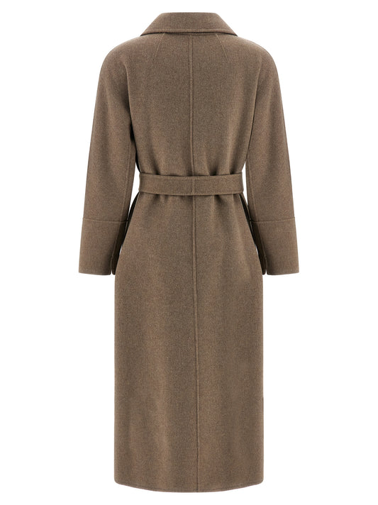 'S Max Mara Brown Virgin Wool Coat