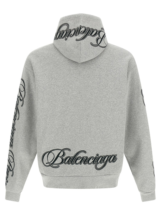 Balenciaga Gray Cotton Sweatshirt