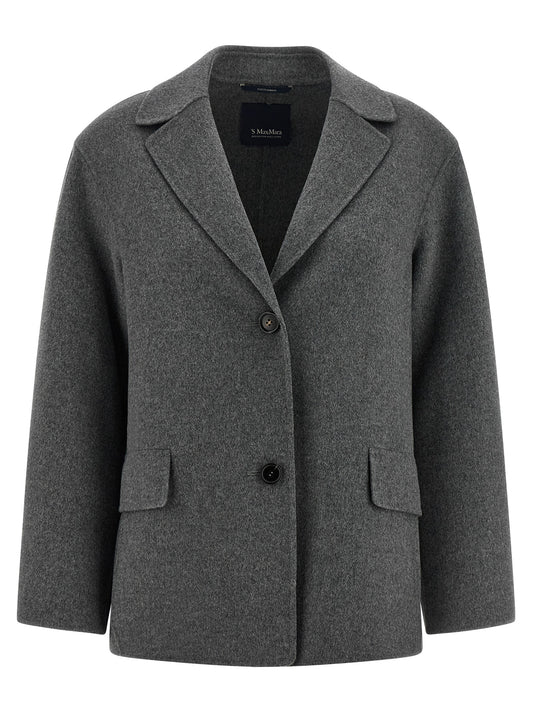 'S Max Mara Gray Virgin Wool Blazer