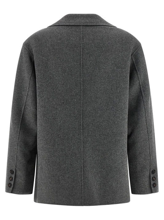 'S Max Mara Gray Virgin Wool Blazer