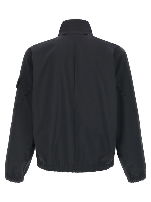 Stone Island Blue Polyester Shell Jacket
