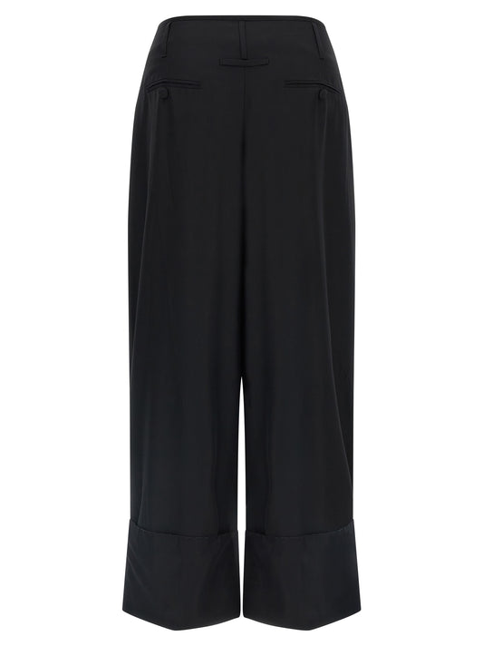 Darkpark Black Viscose Casual Pants