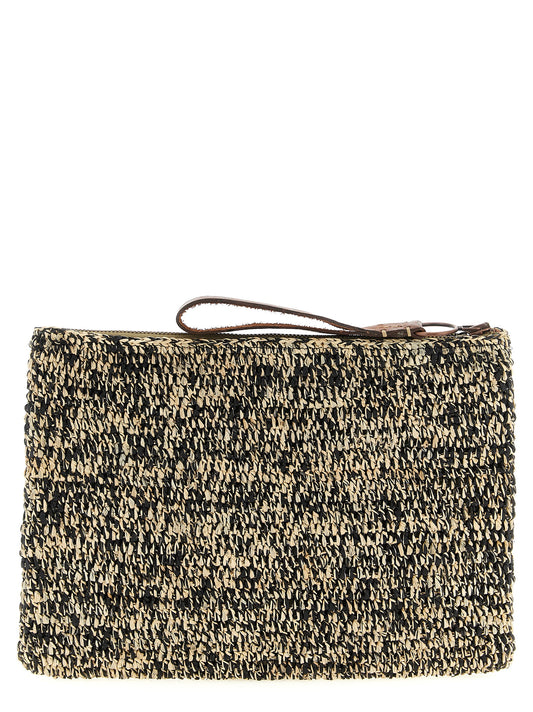 Ibeliv Bicolor Raffia Clutch Bag