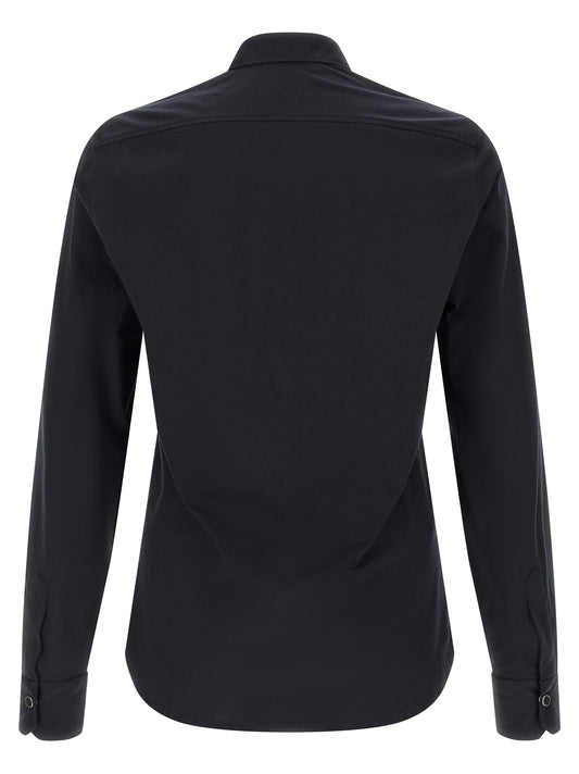 Kiton Blue Cotton Blouse