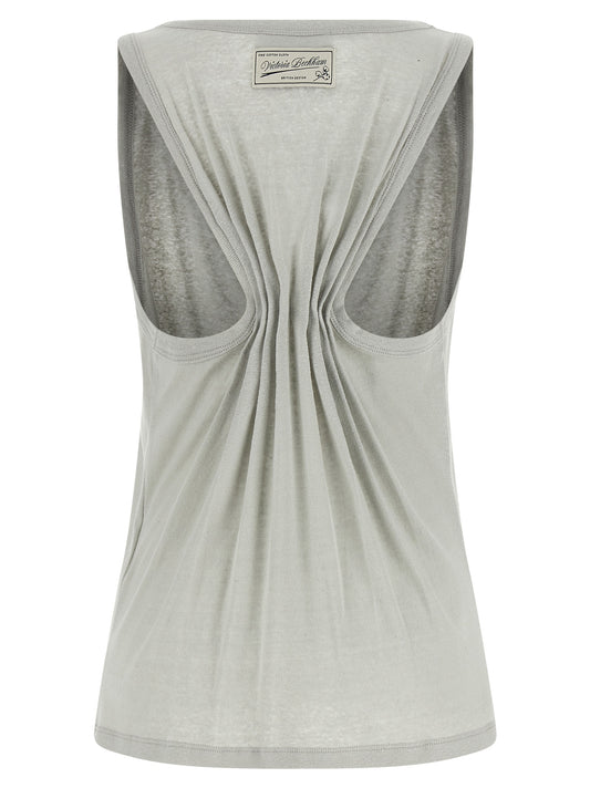Victoria Beckham Gray Cotton Tank Tops