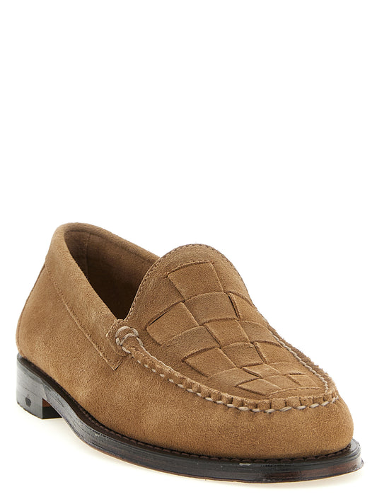 G.H. BASS Beige Cowhide Slip-On Loafers