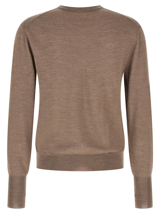 MA'RY'YA Gray Virgin Wool Cardigan