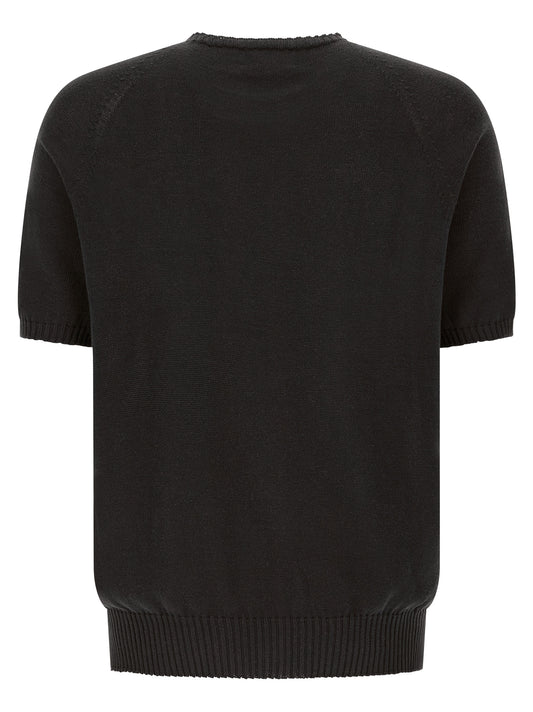 MA'RY'YA Black Cotton Cardigan