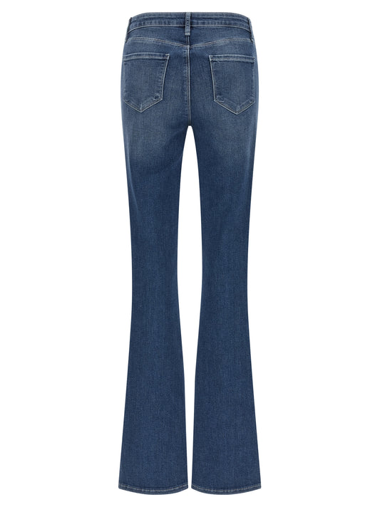 L'Agence Blue Cotton Flared Jeans