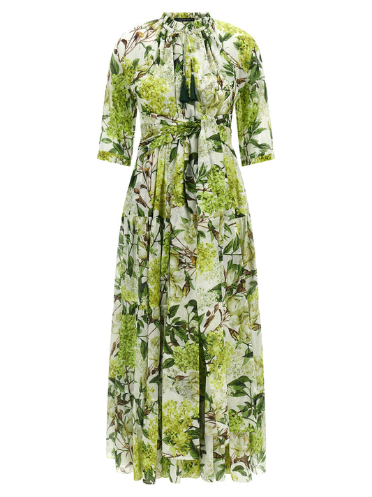 SAMANTHA SUNG Bicolor Cotton Long Dress