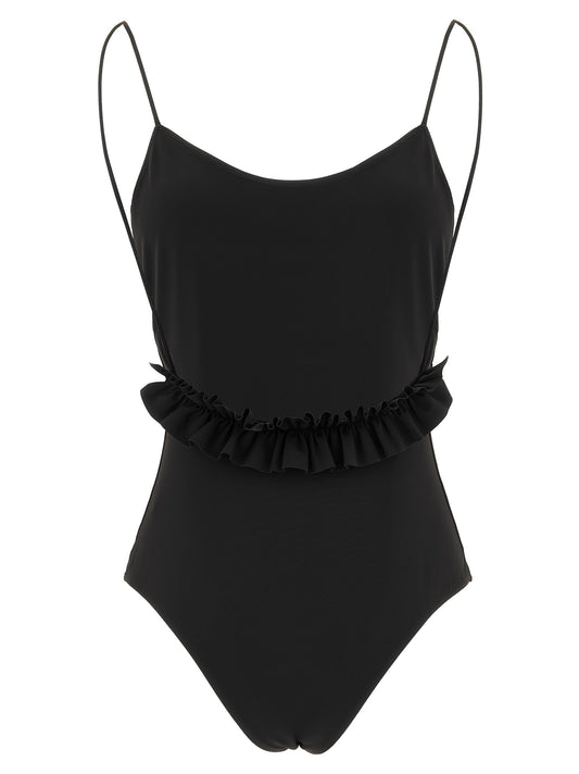 Jacquemus Black Polyamide One-Piece Swimsuit