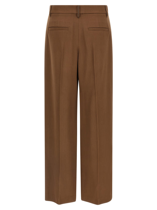 Brunello Cucinelli Brown Virgin Wool Casual Pants
