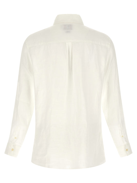 MC2 Saint Barth White Linen Polo Shirt