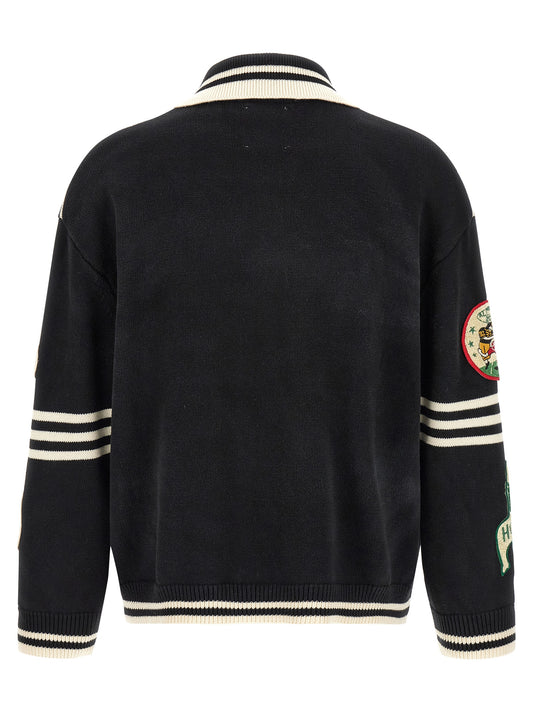 FOUND Black Cotton Cardigan
