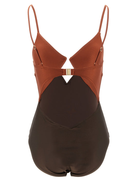 Zimmermann Brown Polyamide One-Piece Swimsuit