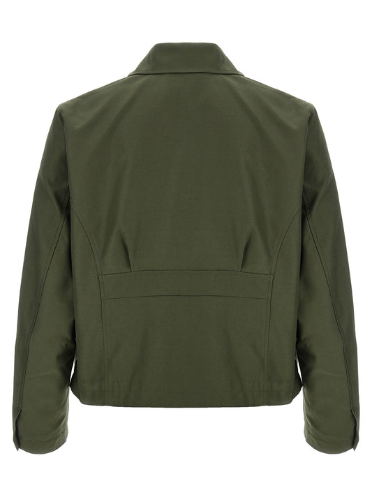 SECOND/LAYER Bicolor Polyester Full-Length Jacket