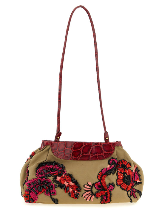 Dries Van Noten Multicolor Cotton Clutch Bag