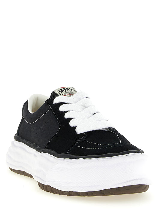 Maison Mihara Yasuhiro Black Cowhide Platform Sneakers