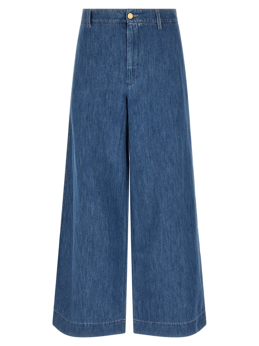 'S Max Mara Blue Cotton Cropped Jeans