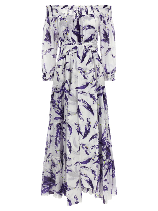 SAMANTHA SUNG Purple Cotton Long Dress