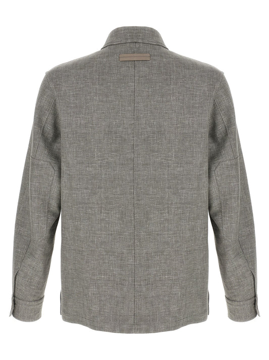 ZEGNA Beige Linen Blouse