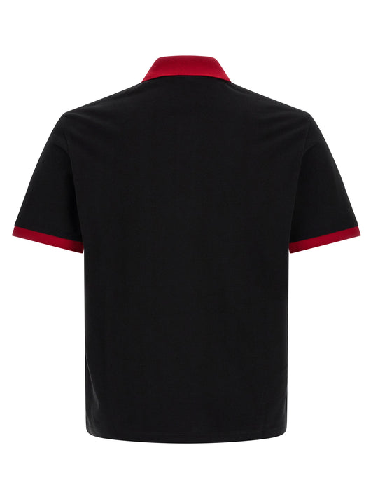 Versace Black Cotton Polo Shirt