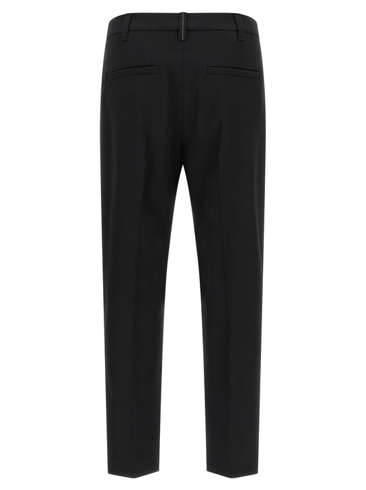 Brunello Cucinelli Black Virgin Wool Dress Pants