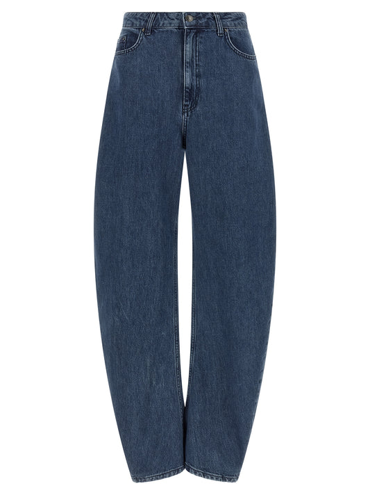 ROTATE BIRGER CHRISTENSEN Blue Organic Cotton Relaxed Fit Jeans