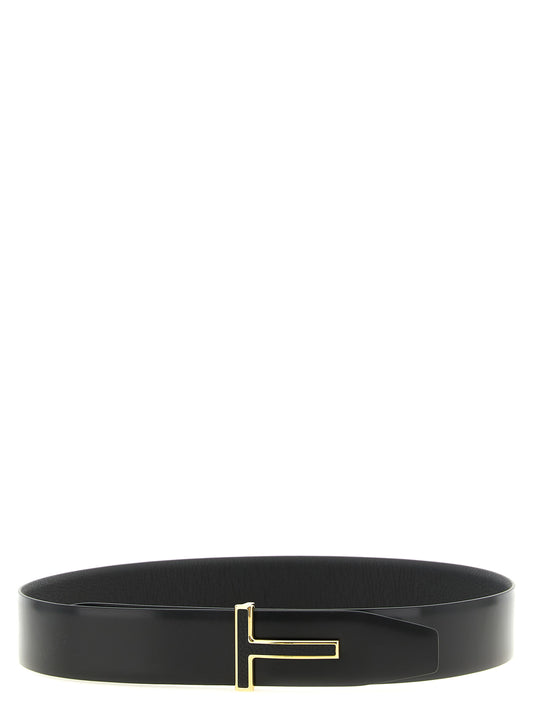 Tom Ford Black Calfskin Regular Belt