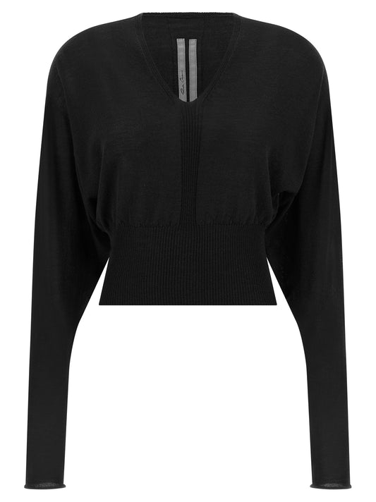 Rick Owens Black Cotton Sweatshirt