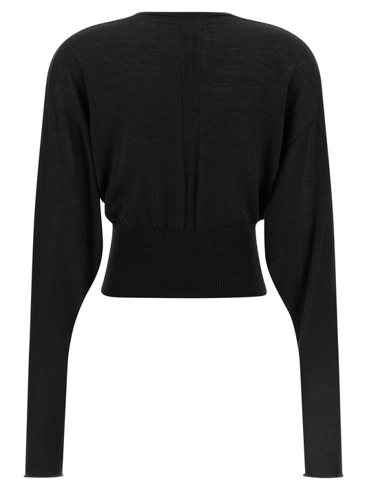 Rick Owens Black Cotton Sweatshirt