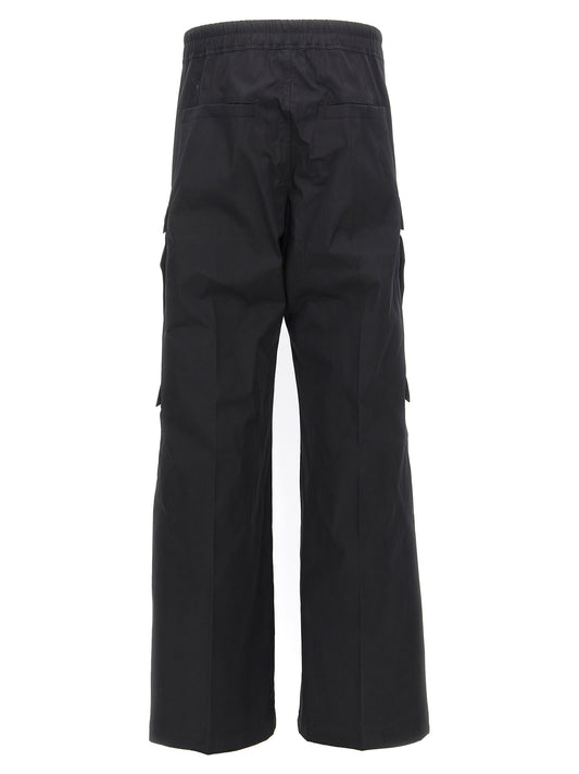 Rick Owens Black Cotton Cargo Pants