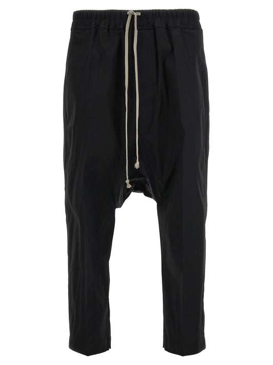 Rick Owens Black Cotton Casual Pants