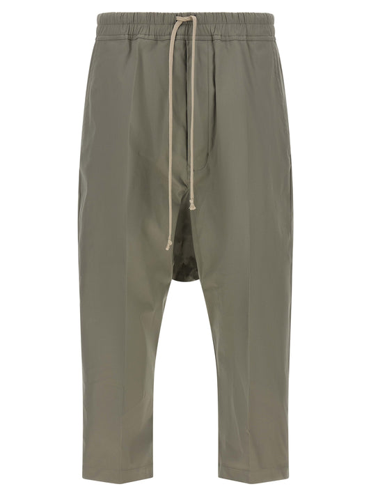 Rick Owens Gray Cotton Cropped Pants