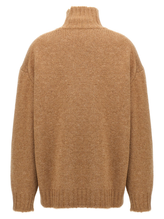 Jil Sander Beige Wool Cardigan