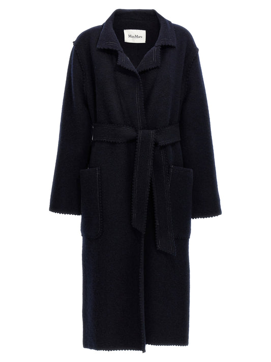 Max Mara Blue Wool Coat