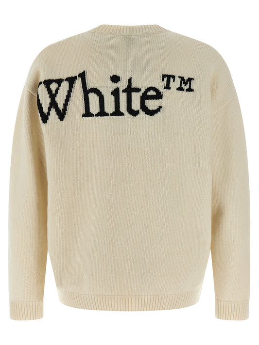 Off-White Bicolor Wool Cardigan