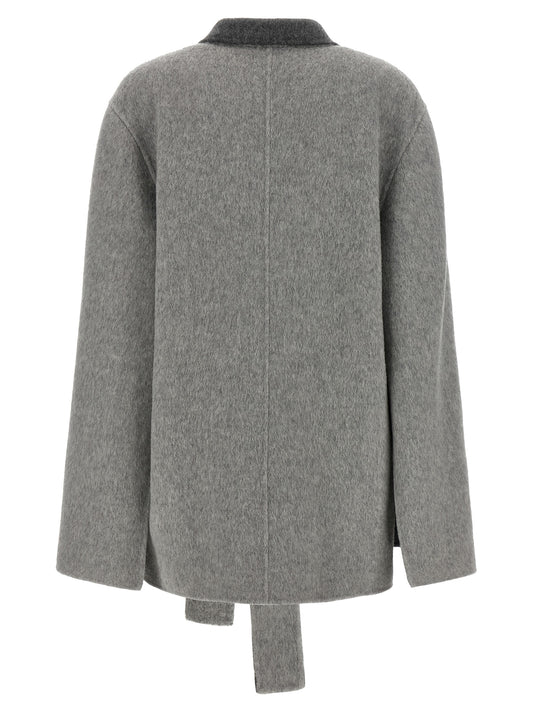 Alberta Ferretti Gray Wool Cardigan
