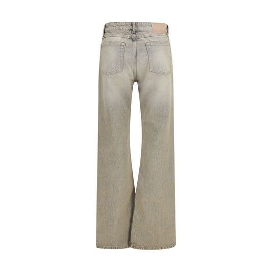 Our Legacy Gray Cotton Straight-Leg Jeans