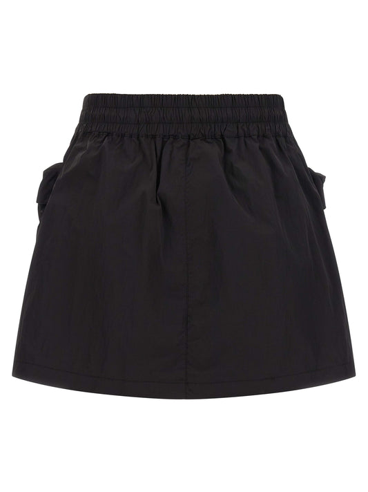 Diesel Black Polyamide Long Skirt