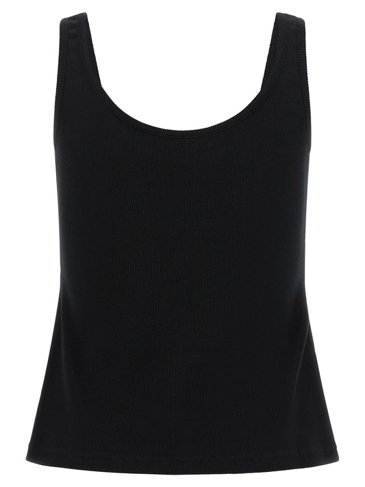 Off-White Black Cotton Tank Tops
